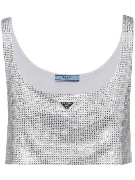 prada crystal top|prada cropped tops.